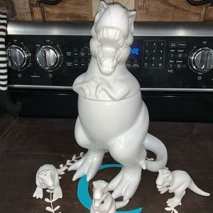 Dinosaur cookie jar/ salt and pepper shakers